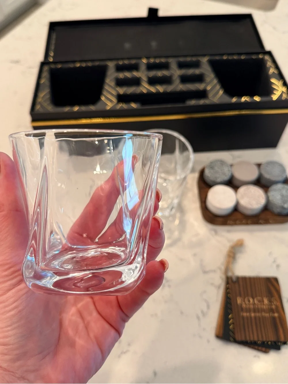 R.O.C.K.S. Whiskey Stones & Glass Gift Set